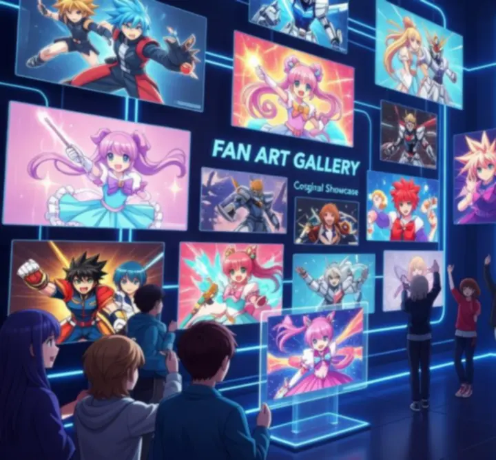 Ultimate Magyar Play rajongói anime fan art galéria, hősöket ábrázoló, vibráló képekkel